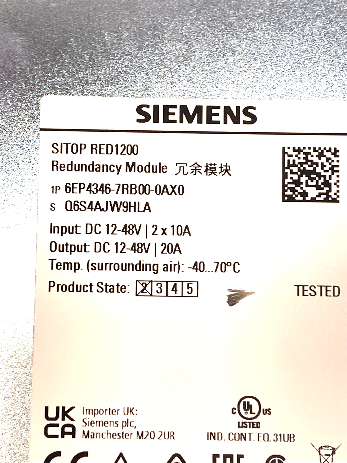 Siemens 6EP4346-7RB00-0AX0 SITOP RED1200 Redundancy Module - Maverick Industrial Sales