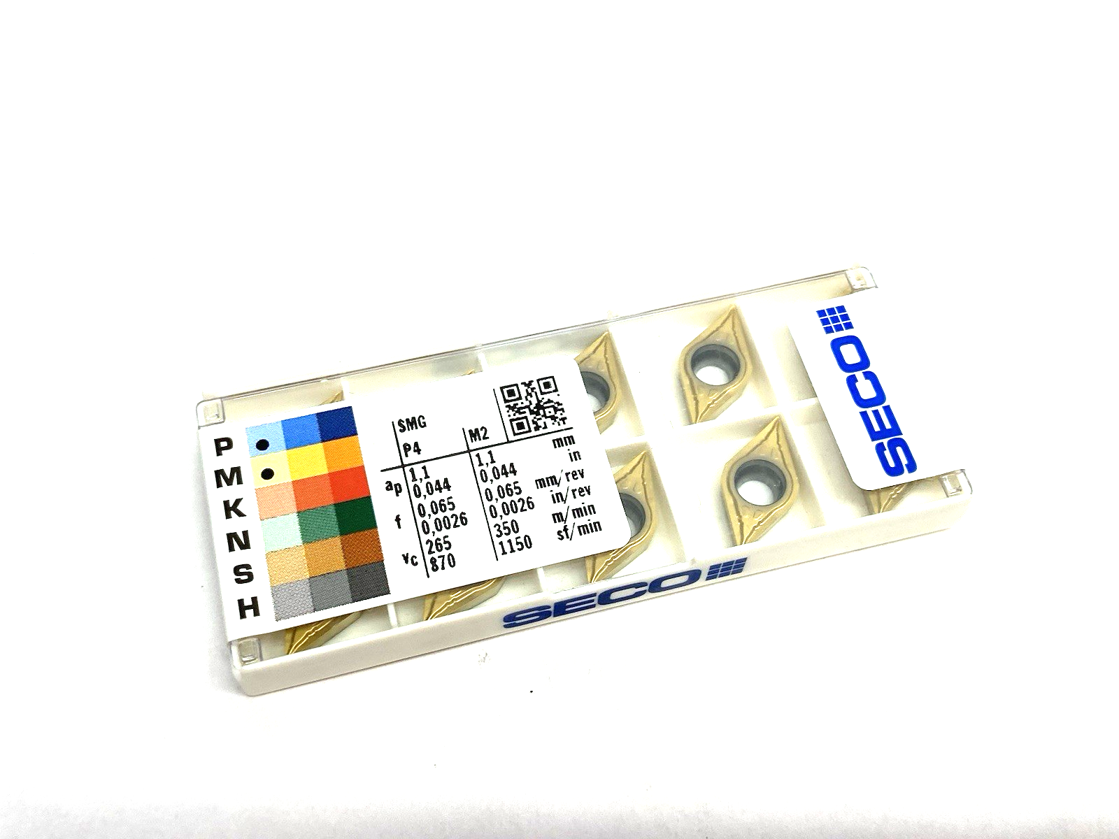 00096869 | Seco DCMT11T302-F1 CP500 Turning Insert DCMT32.50.5-F1 CP500 PKG OF 10 - New - Maverick Industrial Sales