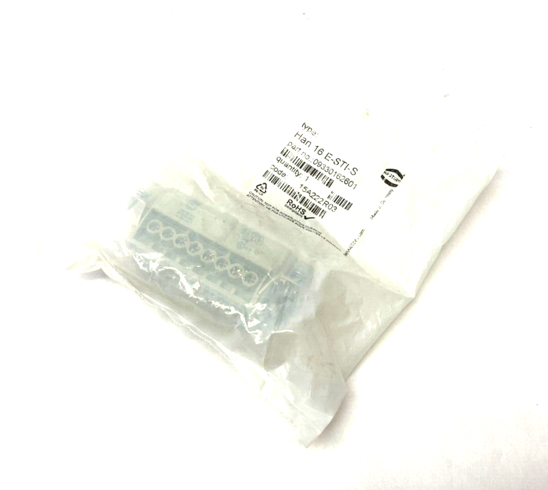 Harting 09330162601 Insert Screw Connector Han E 16 Pos. M - Maverick Industrial Sales