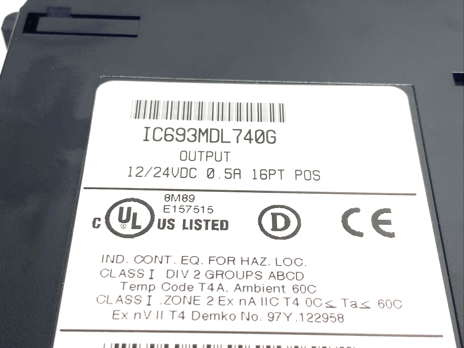 IC693MDL740G | GE Fanuc Output Module 12/24VDC 0.5A 16PT POS MISSING COVER DOOR - Used - Maverick Industrial Sales