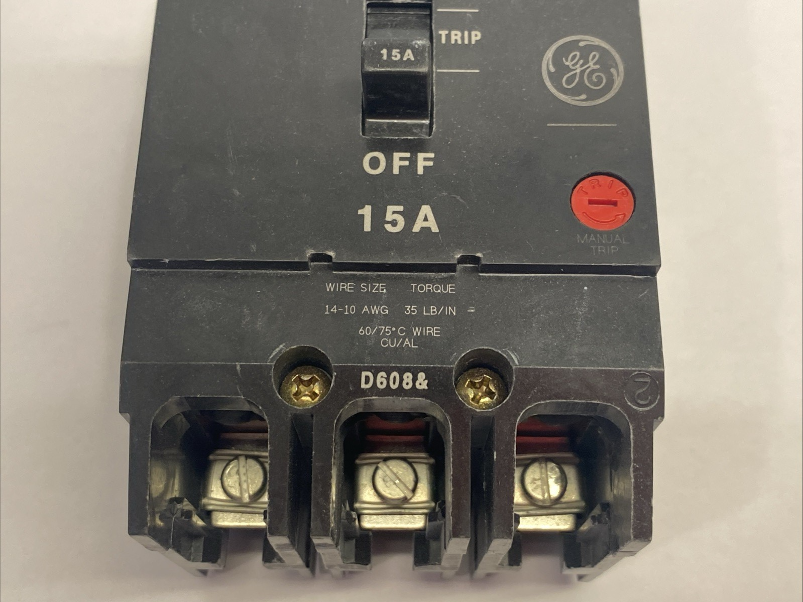 General Electric M-1070 15A Circuit Breaker 3-Pole Type TEY, HID HACR - Maverick Industrial Sales