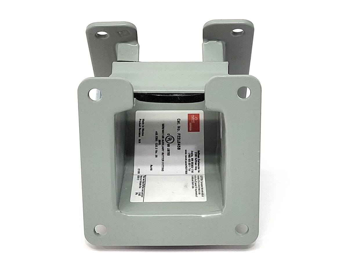 F22LE45B, 783510181505 | Hoffman F22LE45B nVent Elbow 45-Degree Inside Opening 2.5"x2.5" 783510181505 - New – Open box - Maverick Industrial Sales