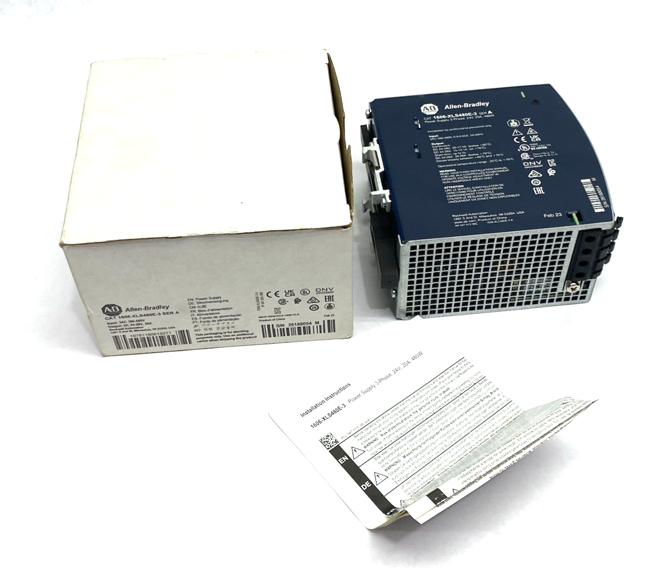 1606-XLS480E-3 | Allen Bradley Ser. A Power Supply 3AC 380-480V Input - New Other - Maverick Industrial Sales