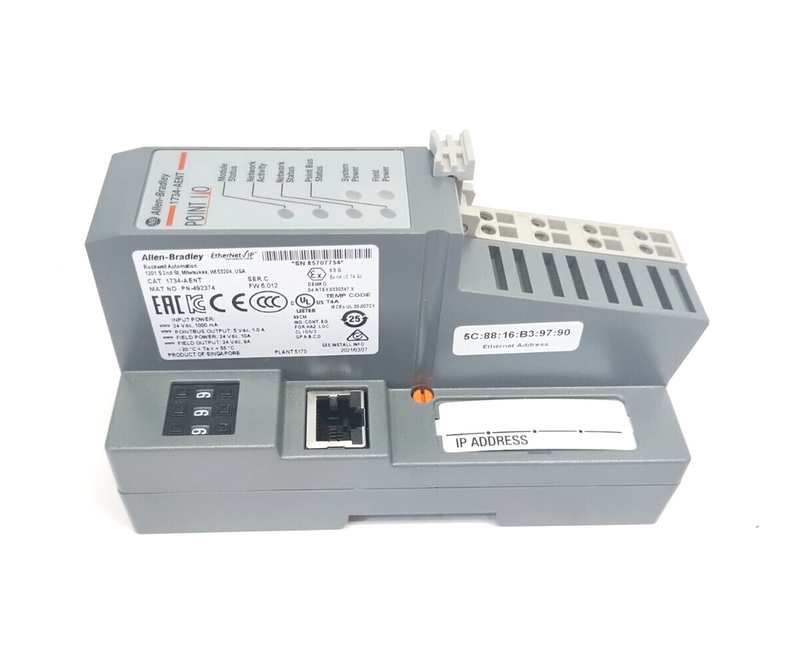 Allen Bradley 1734-AENT Ser. C POINT I/O Ethernet Network Adaptor, EtherNet/IP - Maverick Industrial Sales