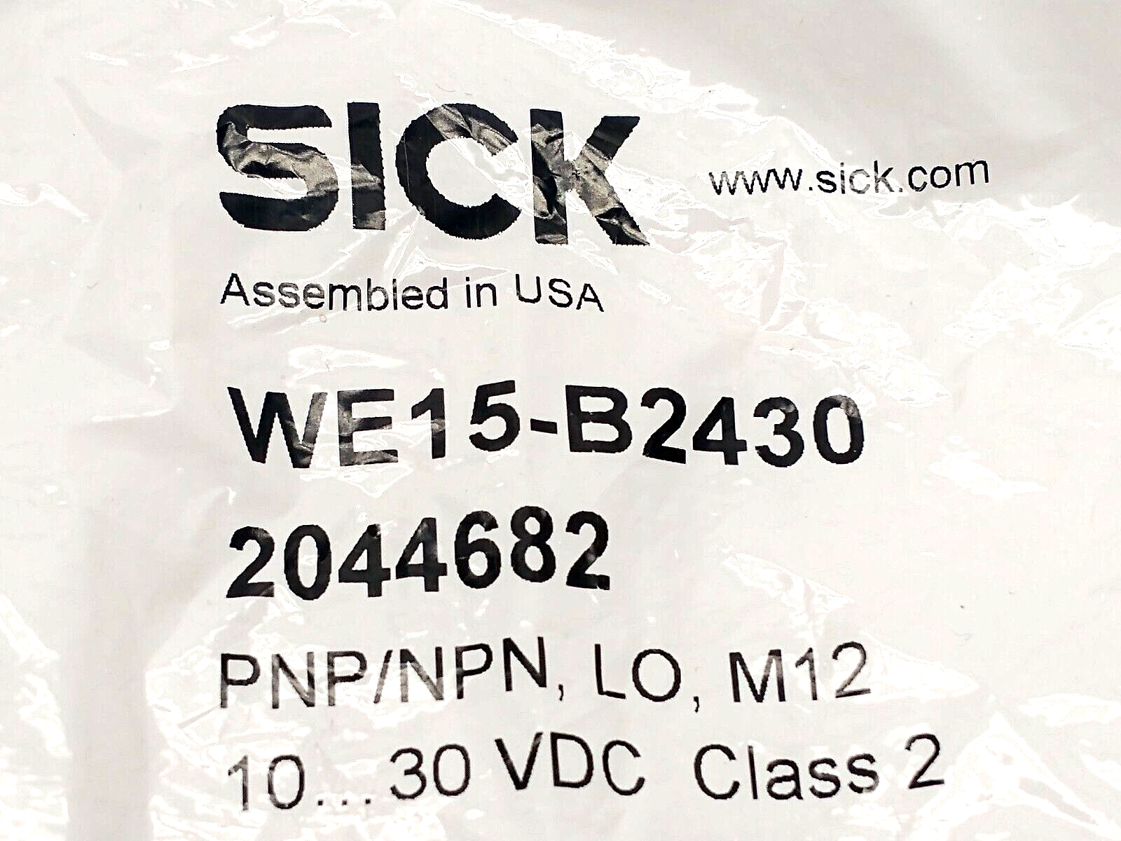 Sick WE15-B2430 Photoelectric Sensor PNP/NPN, LO, M12 10-30VDC 2044682 - Maverick Industrial Sales