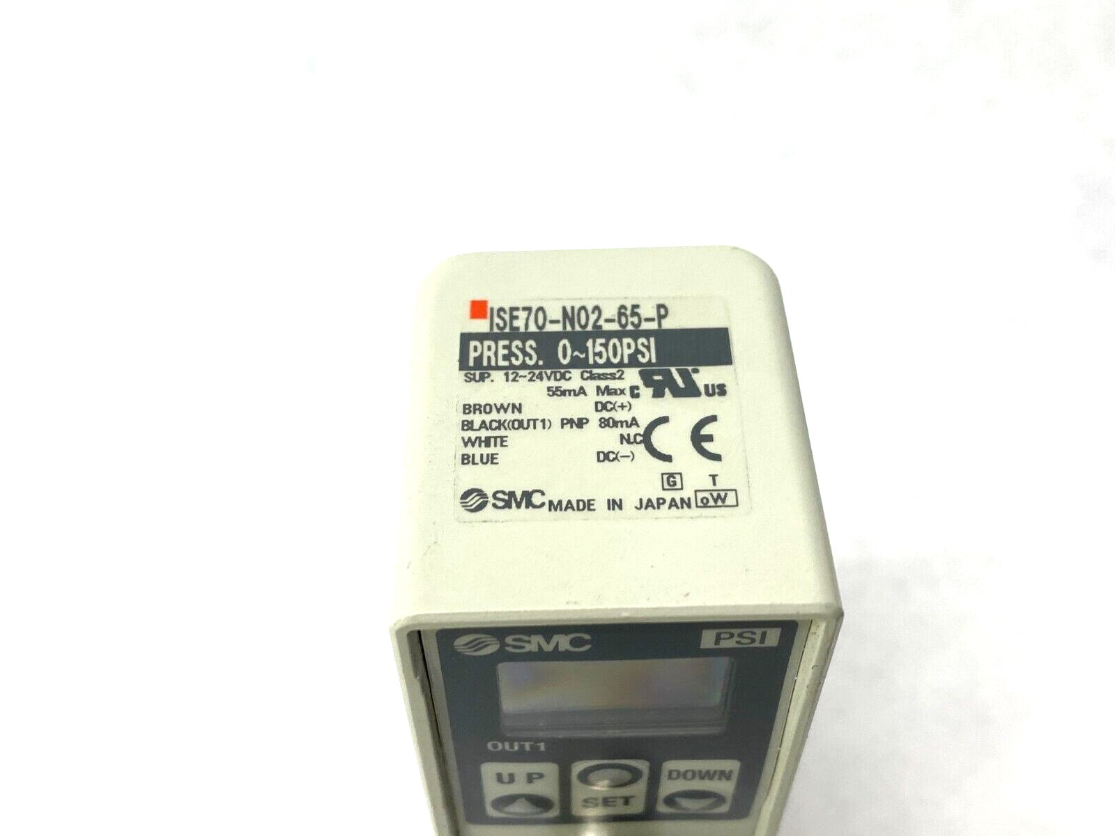 SMC ISE70-N02-65-P Digital Pressure Switch 0~150psi 24~24VDC - Maverick Industrial Sales