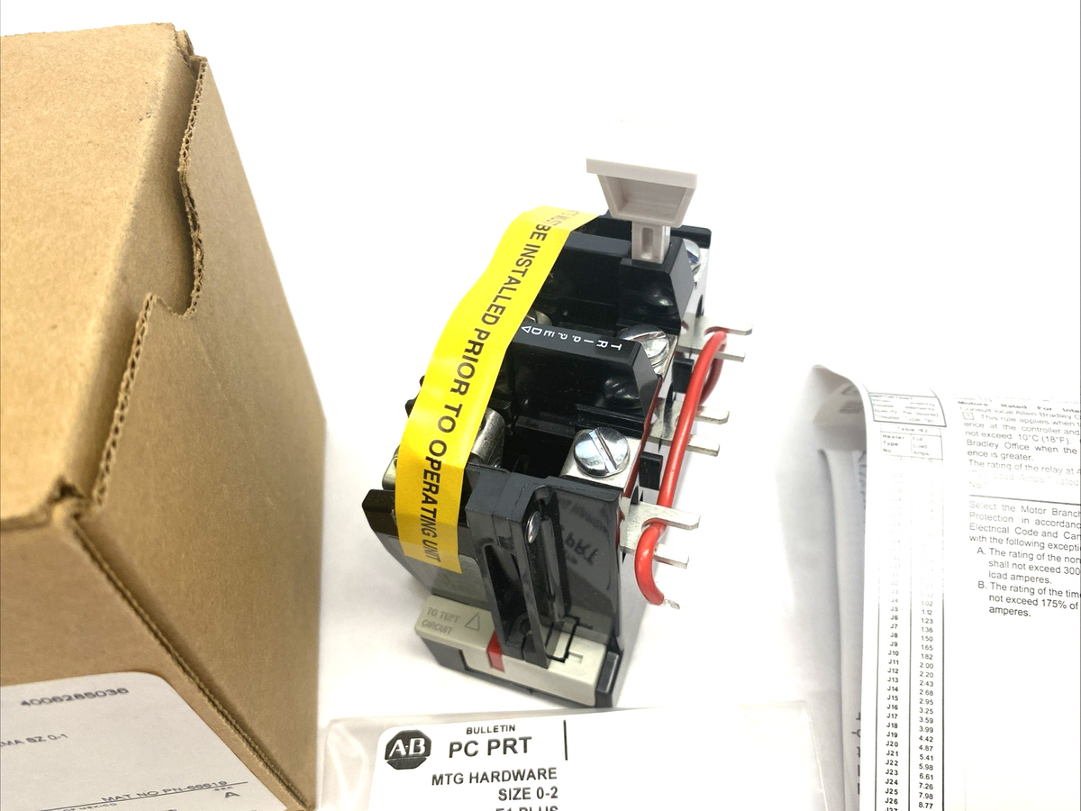 592-EUTB | Allen Bradley Ser. A NEMA Eutectic Alloy Overload Relay, Manual Reset - New – Open box - Maverick Industrial Sales