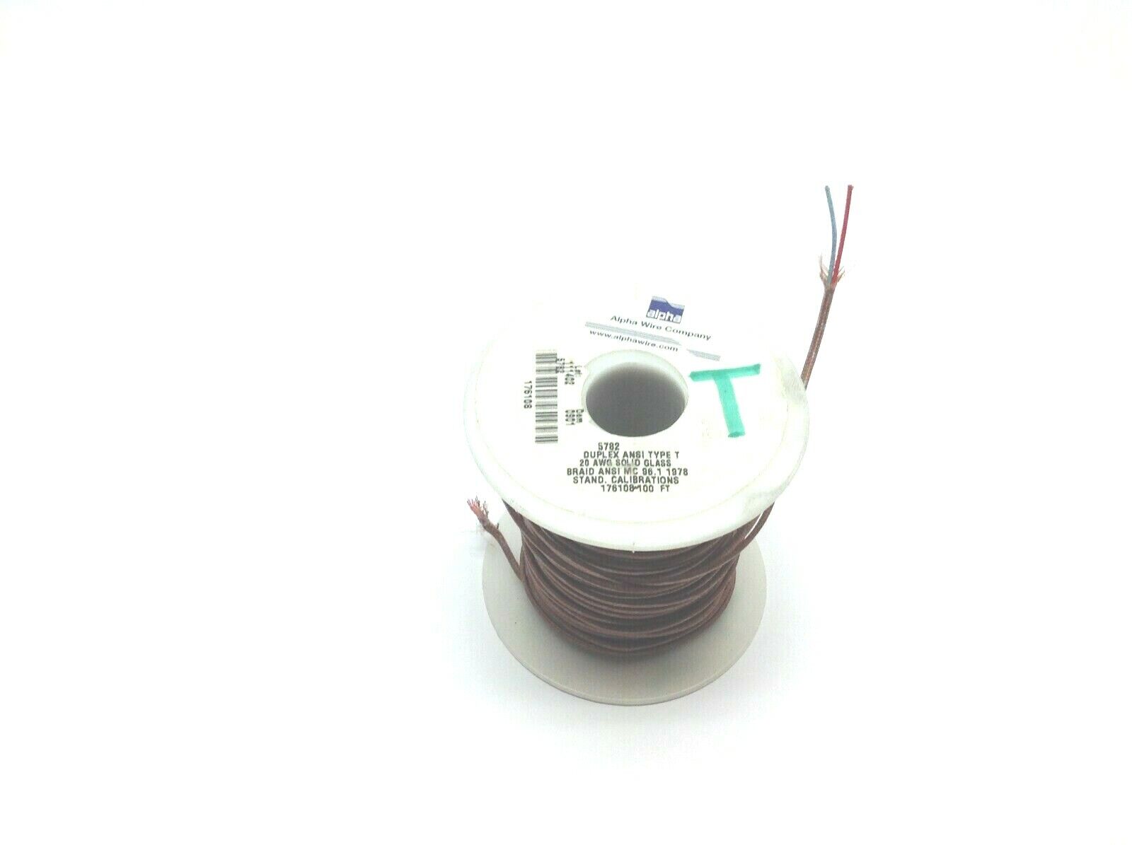 Alpha 5782 Duplex Type 20 AWG Solid Glass Braid Thermocouple Wire Approx 50' - Maverick Industrial Sales