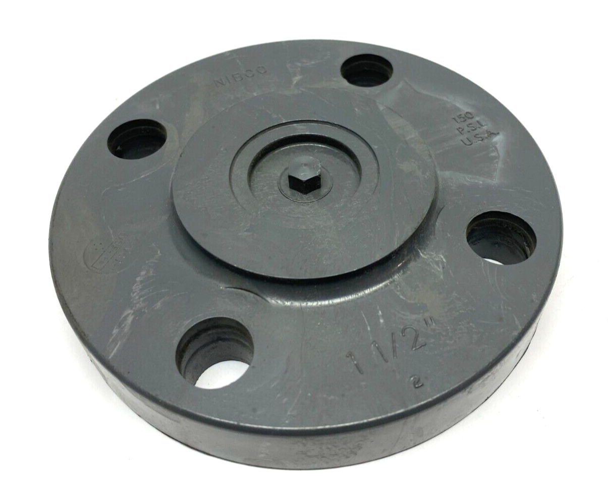 Nibco 4519-H Chemtrol Blind Flange 1-1/2" 4-Hole GRAY SCH 80 150psi Max CA16500 - Maverick Industrial Sales