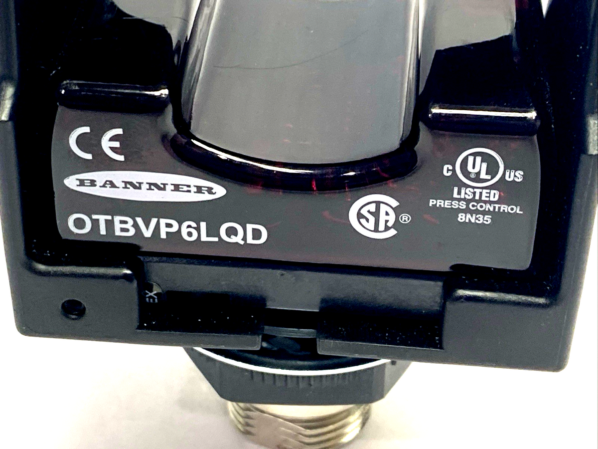 OTBVP6LQD | Banner Momentary Optical Touch Button, Integral QD 4-Pin 34997 - New – Open box - Maverick Industrial Sales