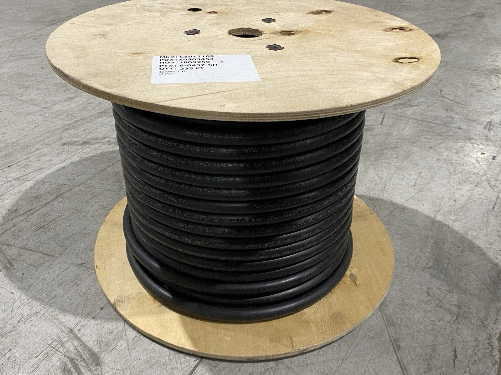Basic Wire and Cable 6-0457-SH Control Cable 12AWG Strand. 0.60" OD ROLL OF 235' - Maverick Industrial Sales