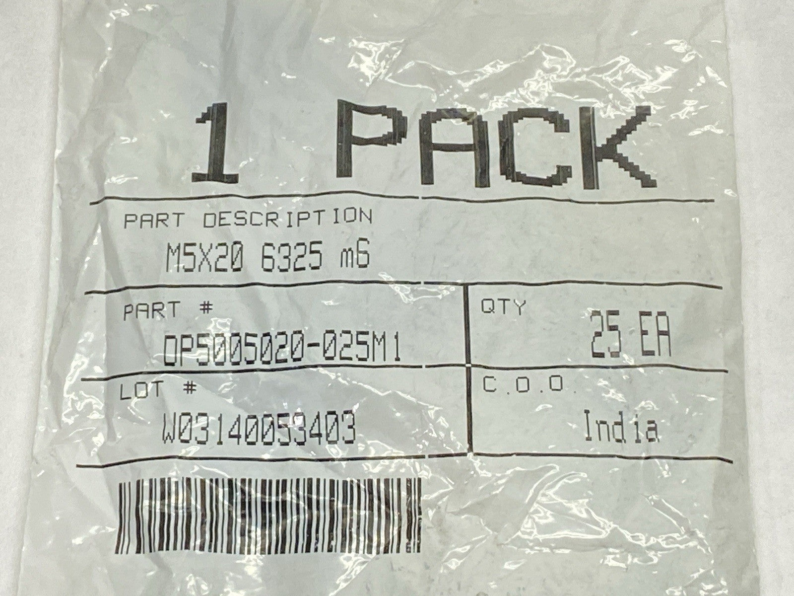 DP5005020-025M1 | Dowel Pins M5x20 6325 m6 LOT OF 25 - New - Maverick Industrial Sales