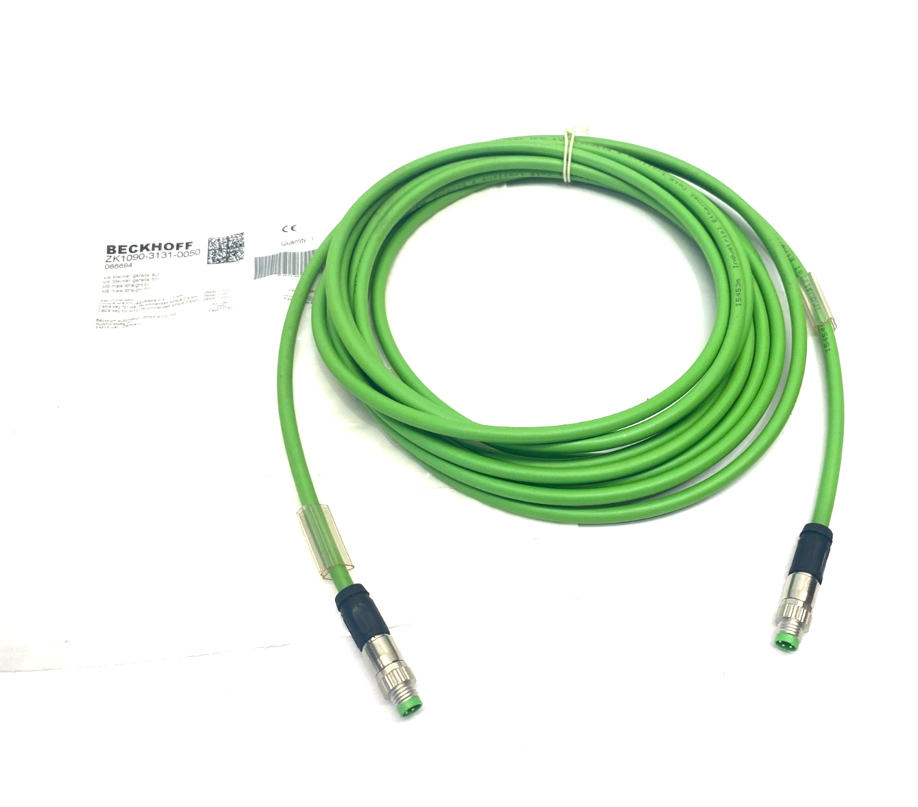 Beckhoff ZK1090-3131-0050 Double Ended EtherCAT Power Cable M8 4-Pin 066694 - Maverick Industrial Sales