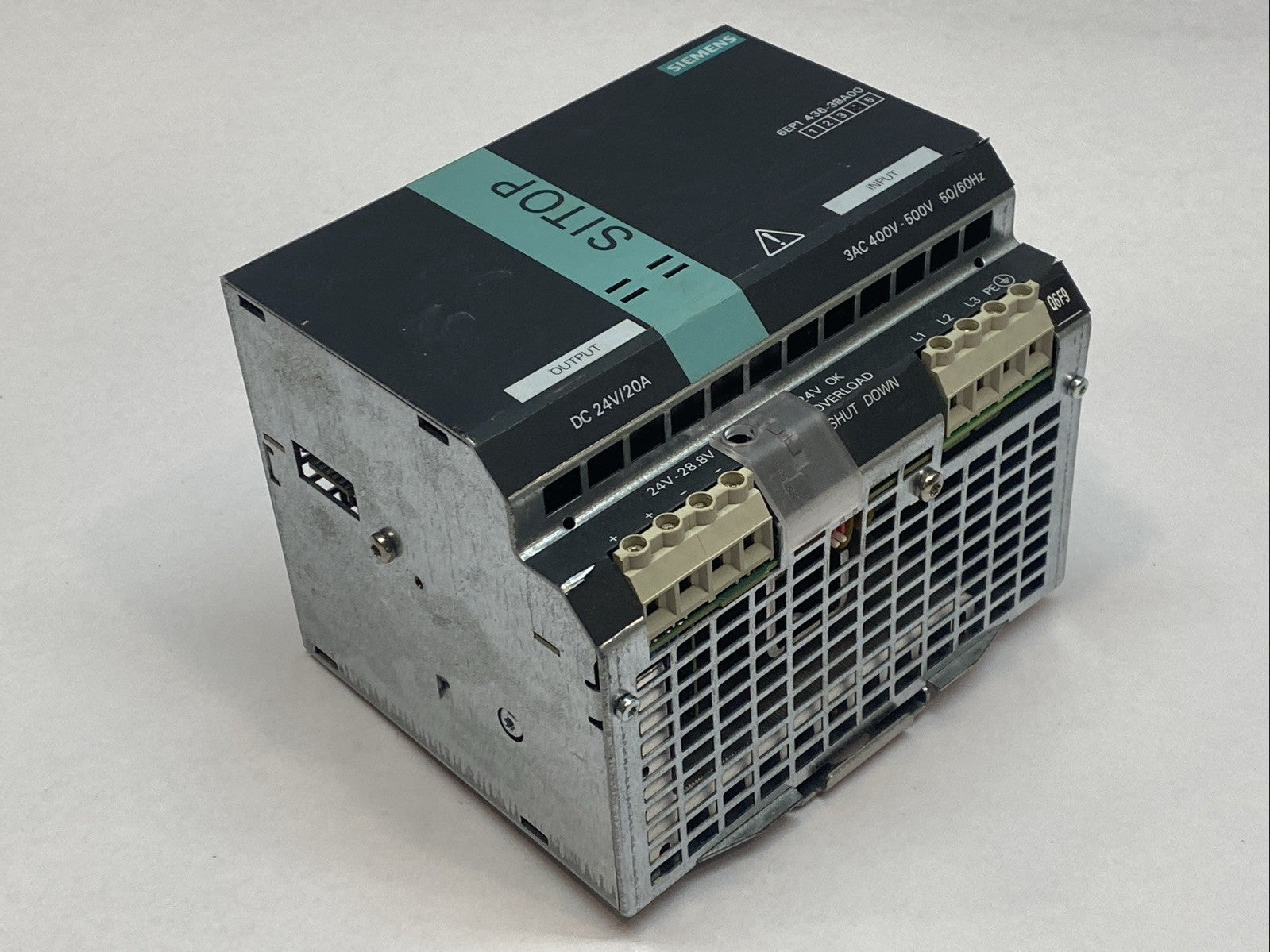 Siemens 6EP1436-3BA00 Power Supply 24V DC 20A 3AC DIN Rail, SITOP Modular - Maverick Industrial Sales