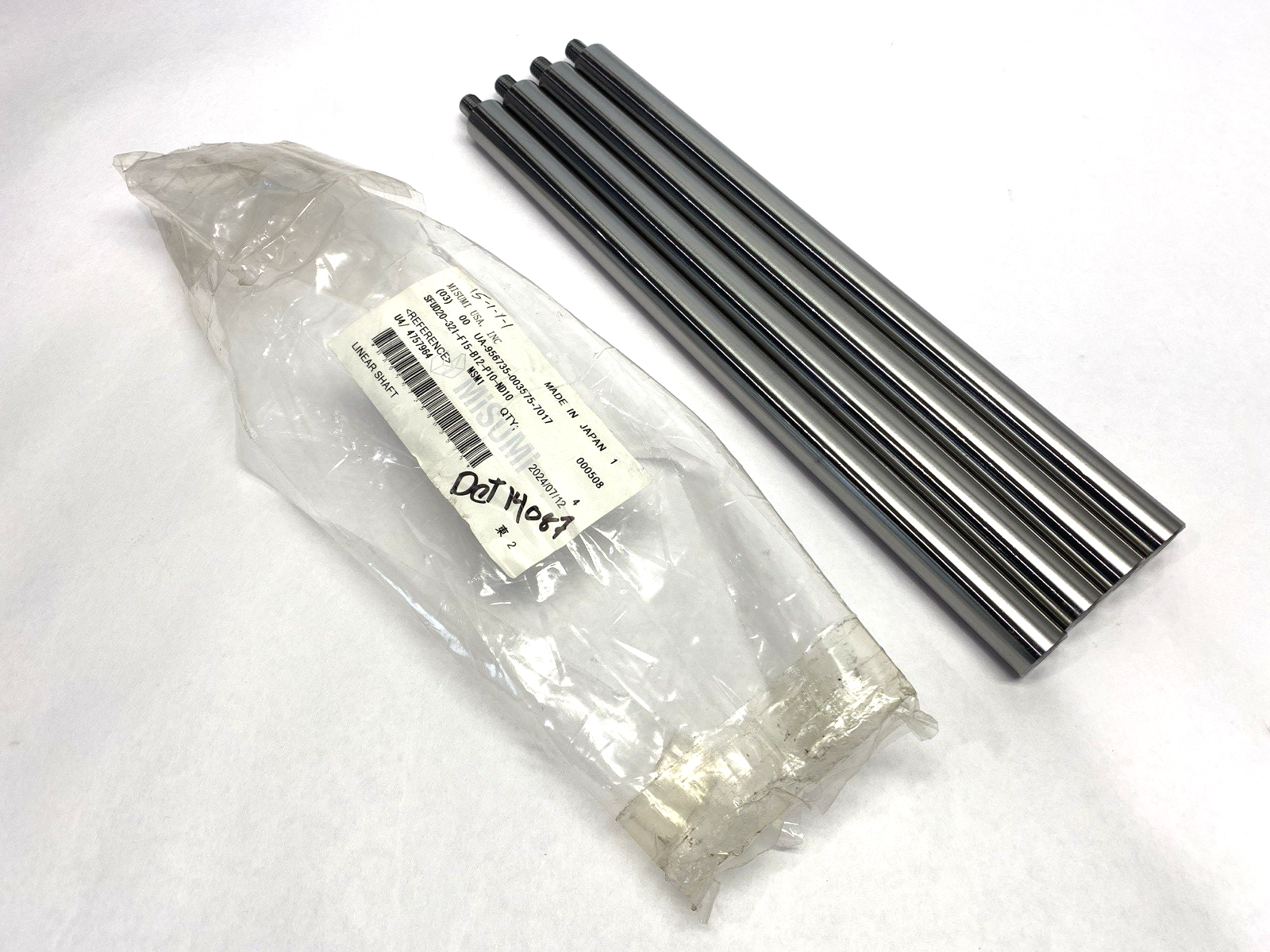 Misumi SFUD20-321-F15-B12-P10-ND10 Linear Shaft 321mm Length PACKAGE OF 4 - Maverick Industrial Sales