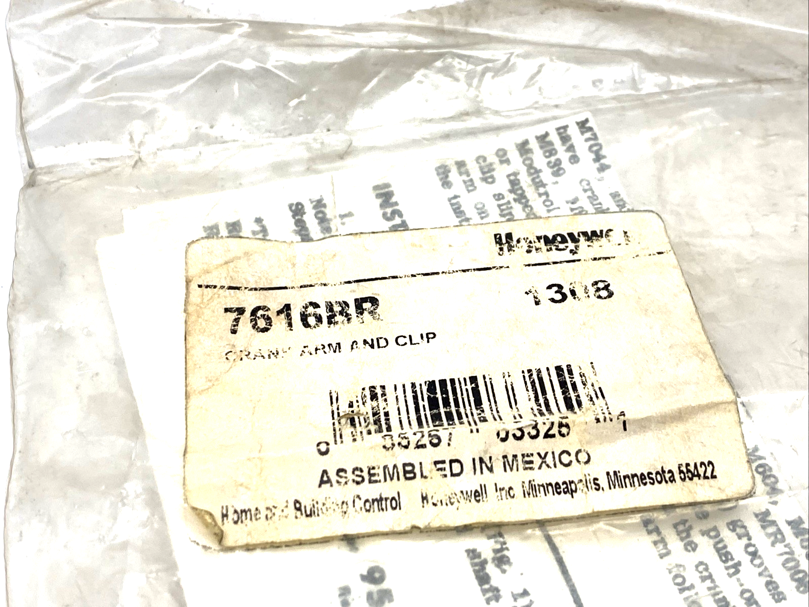 7616BR | Honeywell Crank Arm & Clip Assembly, 1308 - New – Open box - Maverick Industrial Sales