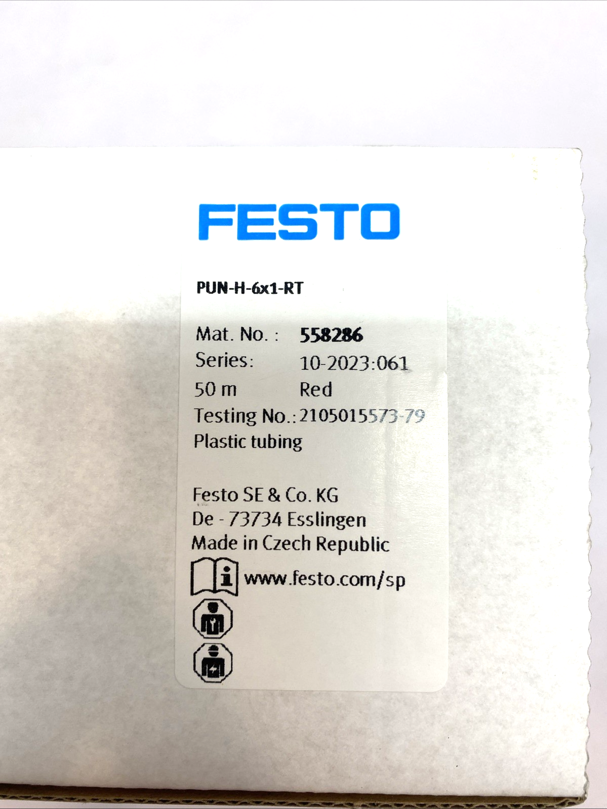Festo PUN‑H‑6X1‑RT Plastic Tubing Red 558286 50m - Maverick Industrial Sales
