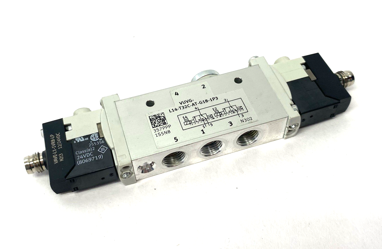 Festo VUVG-L14-T32C-AT-G18-1P3 Solenoid Valve 2x3/2-way monostable closed 566496 - Maverick Industrial Sales