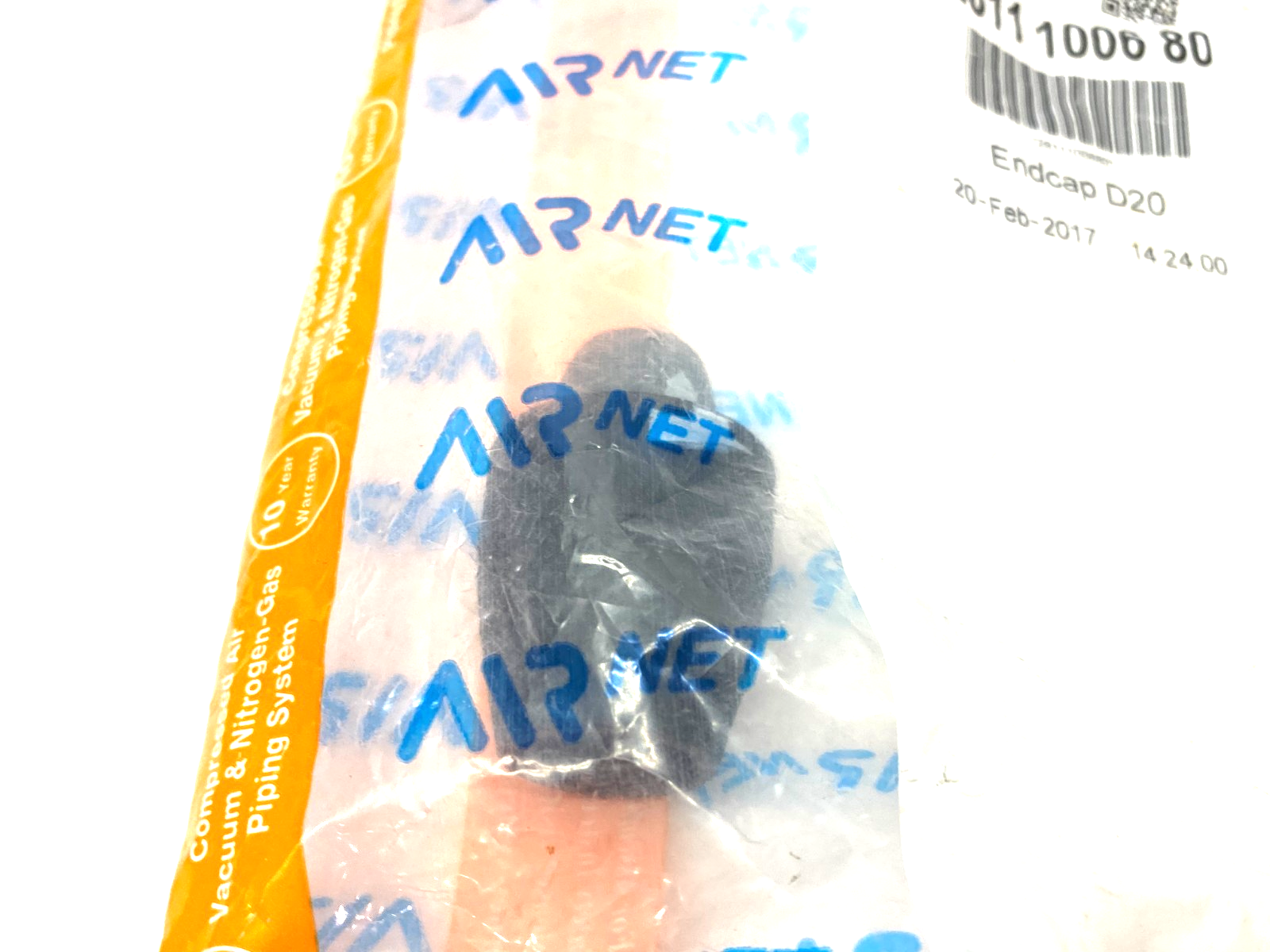 Airnet 2811 1006 80 Air Pipe End Cap 3/4" 20mm D20 - New - Maverick Industrial Sales