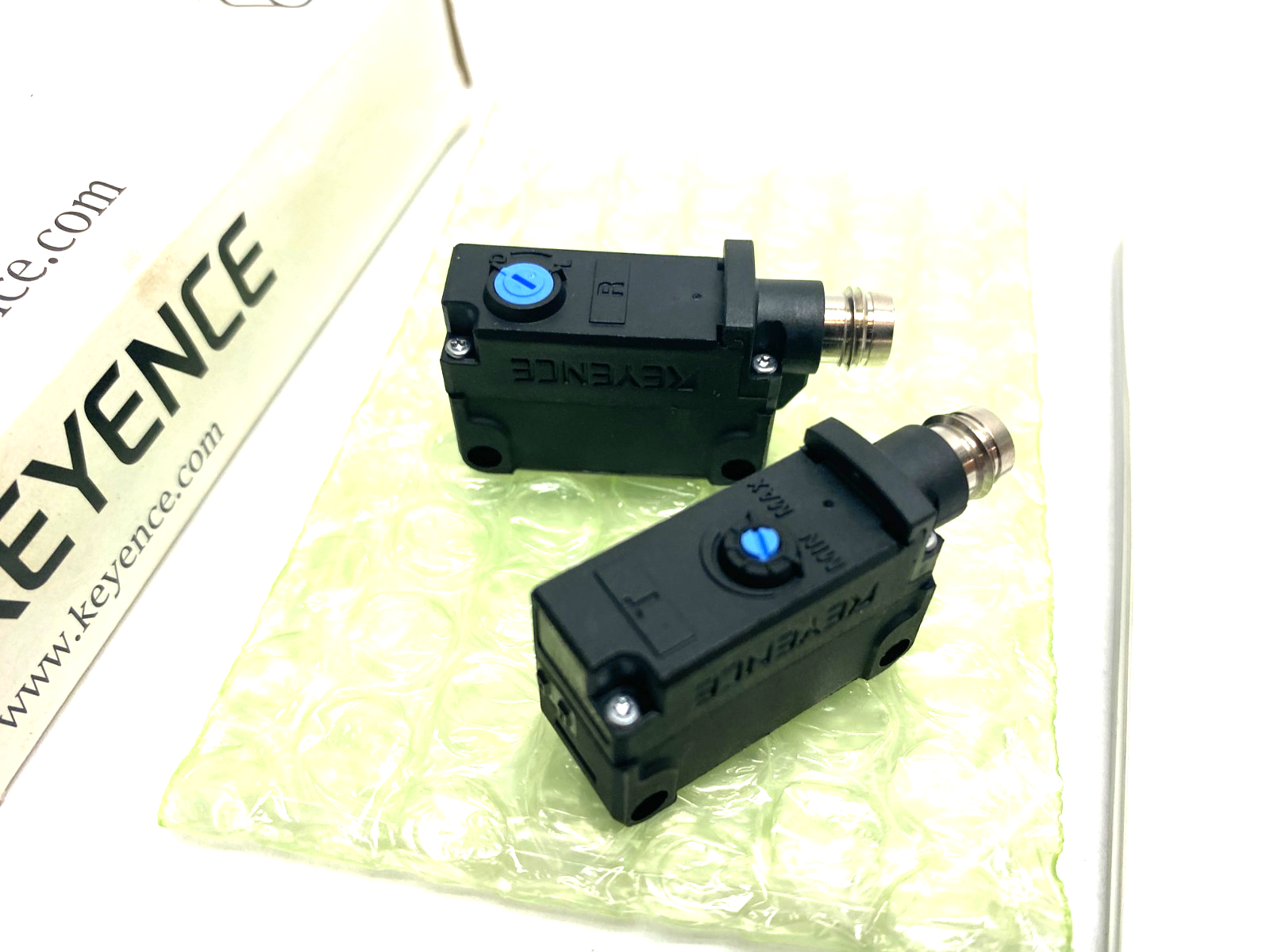 Keyence PZ-G51CP Square Transmissive Thrubeam Sensor Set, M8 Connector Type - Maverick Industrial Sales
