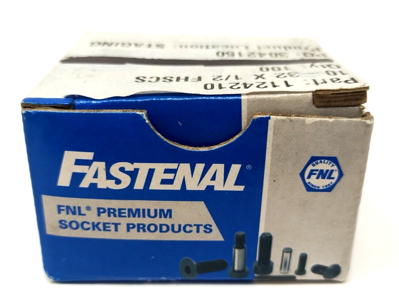Fastenal 1124210 #10-32 x 1/2" L, 1/8" Hex Drive, Black Oxide Steel BOX OF 100 - Maverick Industrial Sales