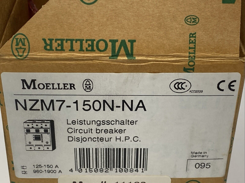 Moeller NZM7-150N-NA Molded Case Circuit Breaker 150A 600VAC - Maverick Industrial Sales