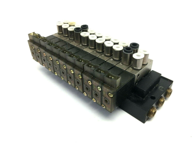 MAC Valves Manifold Assembly w/ 44B-AAA-GDCC-1KT Solenoids and Circuit Bar - Maverick Industrial Sales