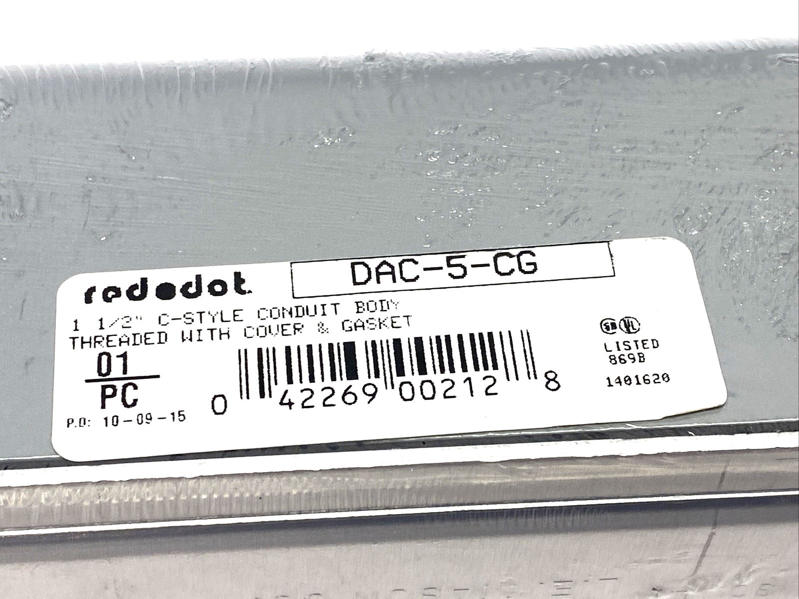 Thomas & Betts DAC-5-CG Red Dot C 1-1/2" Threaded Conduit Body w/ Cover - Maverick Industrial Sales