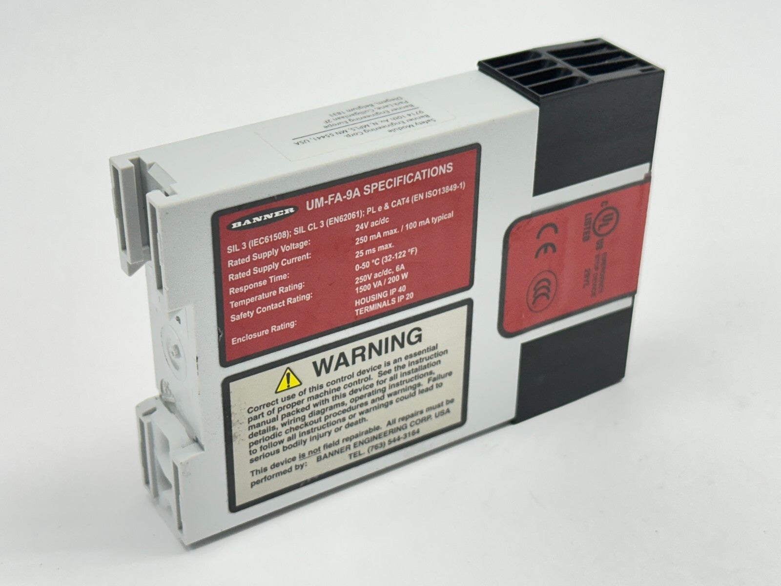 Banner UM-FA-9A UM Series Universal Input Safety Relay 81227 - Maverick Industrial Sales