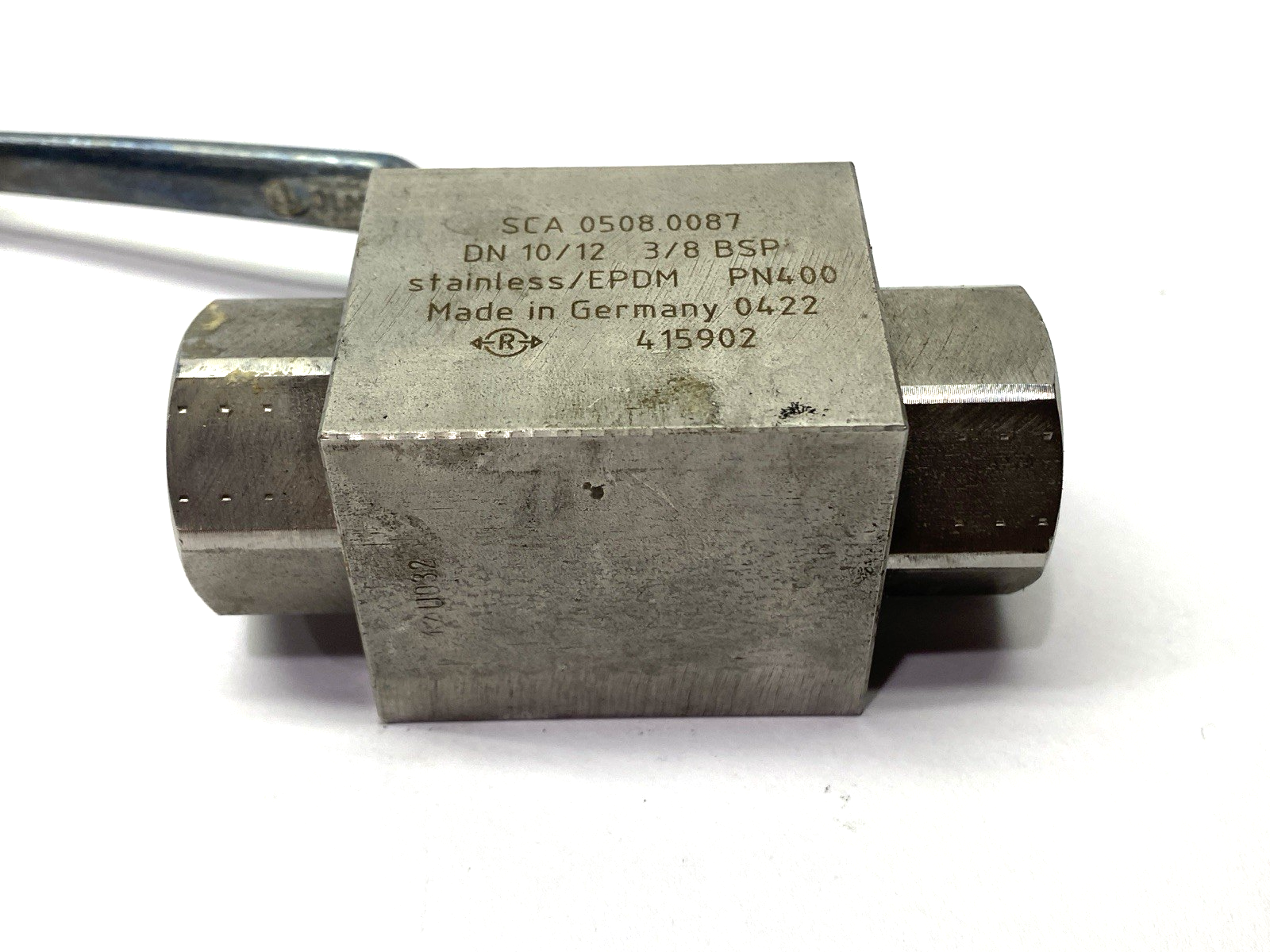 415902 Stainless Steel Ball Valve 2-Way PN400 DN 10/12 3/8" BSP SHELFWARE - Maverick Industrial Sales