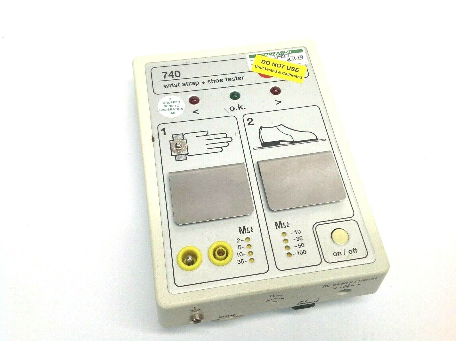 3M 740 Wrist Strap and Shoe Tester Static Control DC 24-30V 150 mA - Maverick Industrial Sales