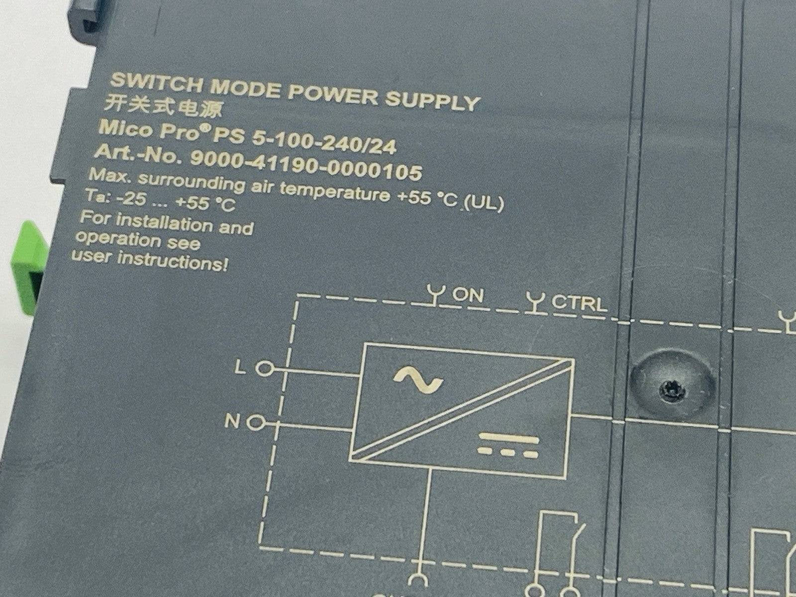 Murr Elektronik Mico Pro PS 5-100-240/24 Power Supply 9000-41190-0000105 - Maverick Industrial Sales