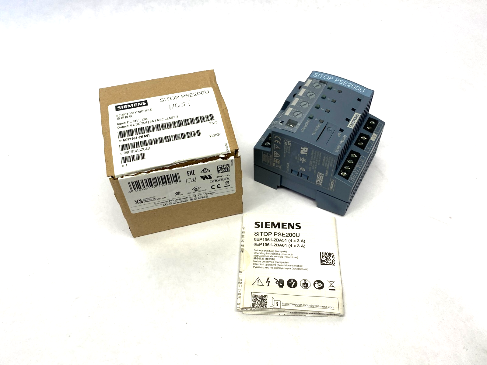 Siemens 6EP1961-2BA51 SITOP PSE200U Selectivity Module 4-Channel Input - Maverick Industrial Sales