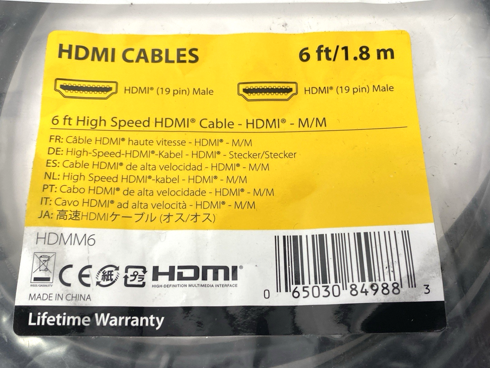 HDMM6 | StarTech HDMI Cable 6' High Speed Male to Male - New - Maverick Industrial Sales
