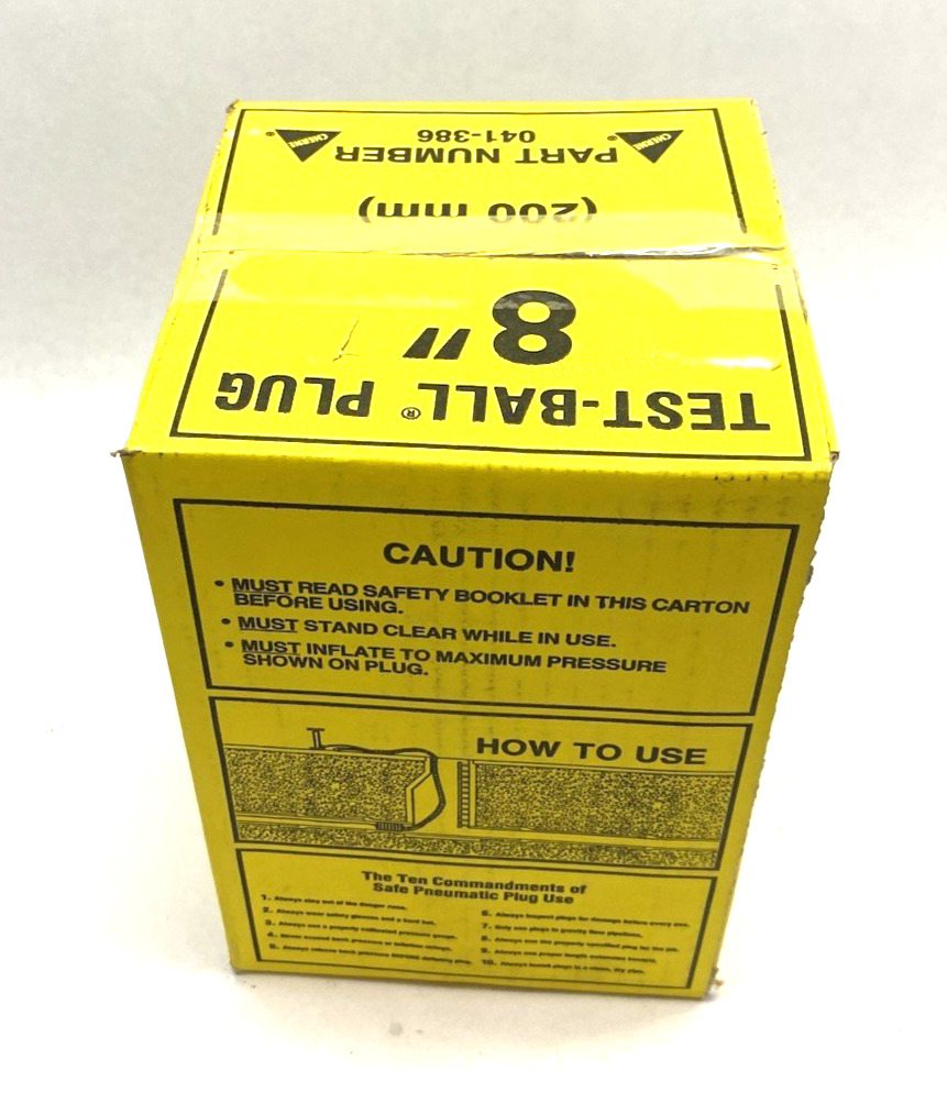 41386 | Cherne 041-386 Single-Size Underground Test-Ball® Plug 8" Size - New - Maverick Industrial Sales