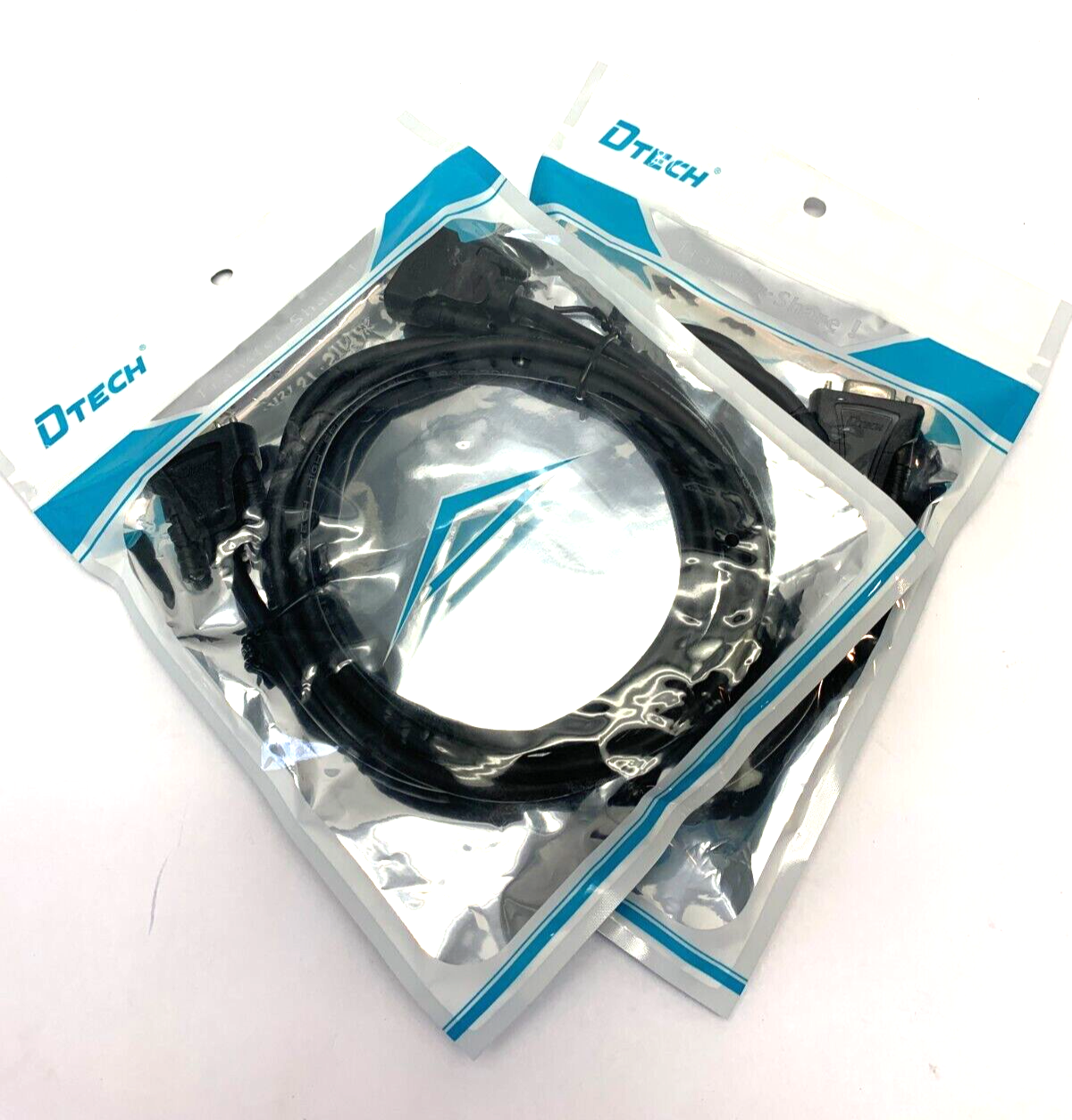 DTech DT-9005C RS232 Straight Through Cable F/F LOT OF 2 - Maverick Industrial Sales