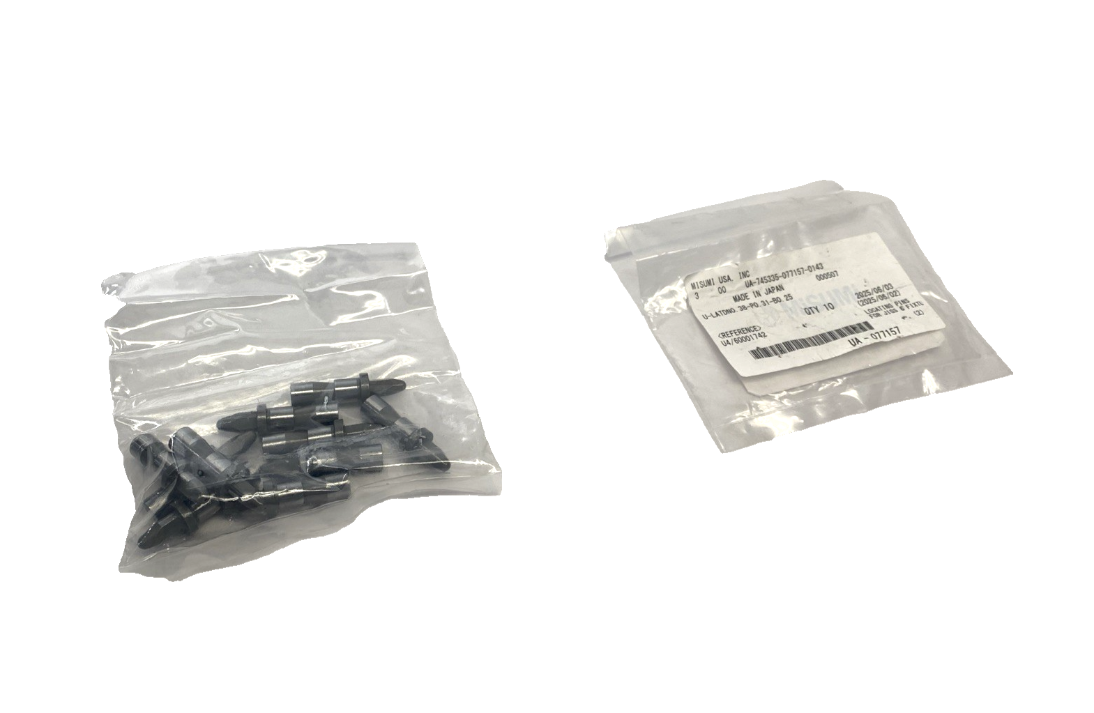 U-LATDN0.38-P0.31-B0.25 | MiSUMi Locating Pin 0.25" L x 0.31" Mounting Pitch 10PK - New - Maverick Industrial Sales