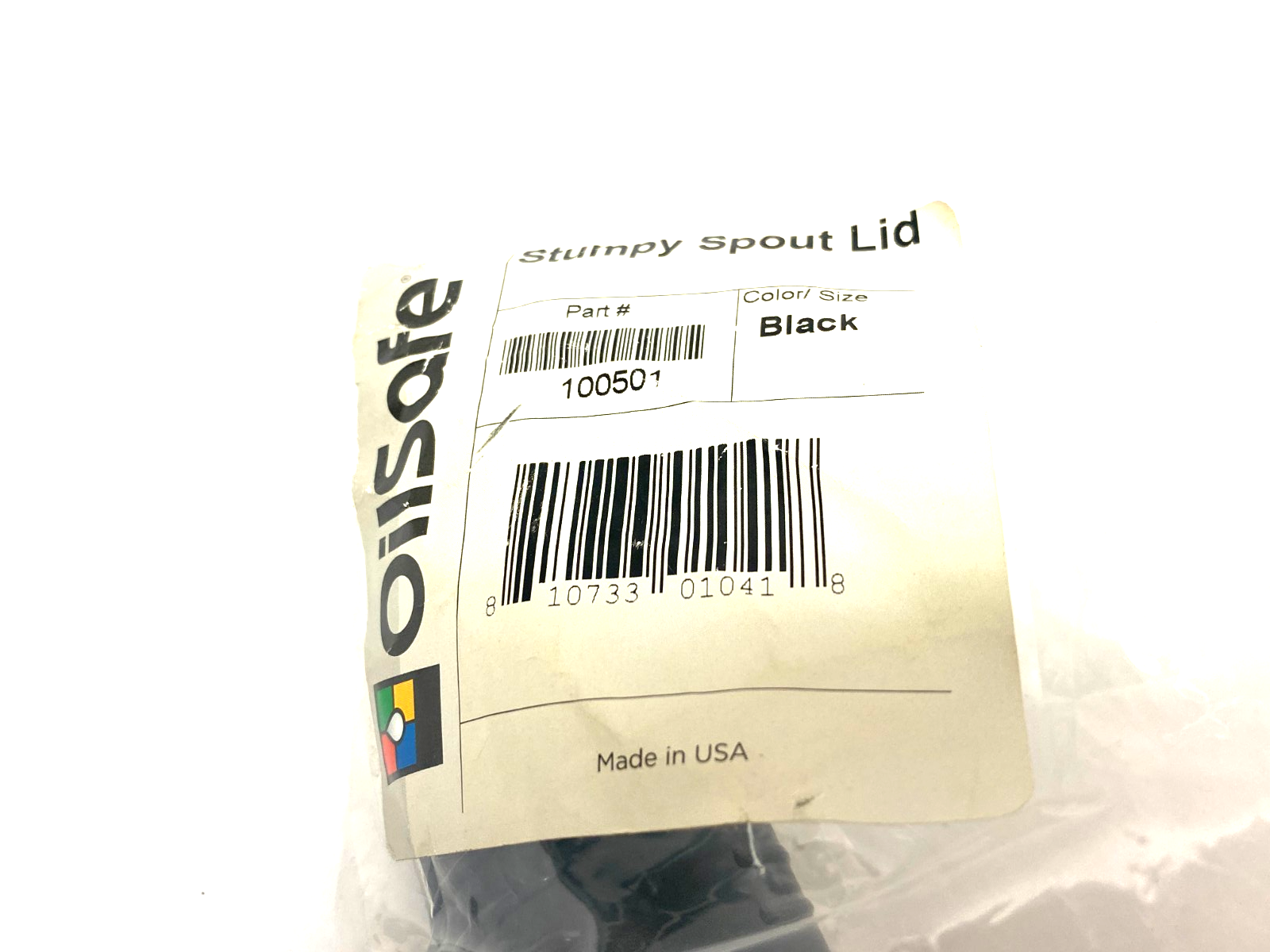 100501 | Oilsafe Wide Stumpy Spout Lid, Black - New - Maverick Industrial Sales