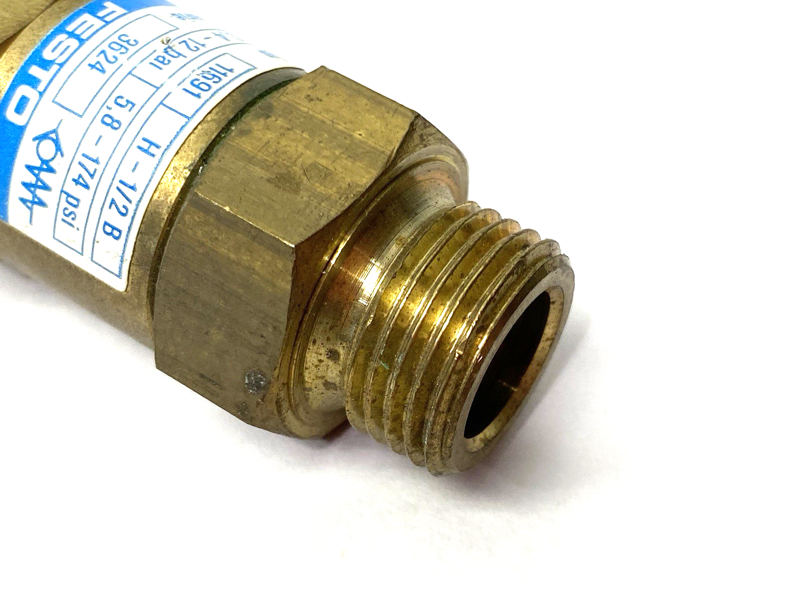 11691 | Festo Non-return Valve, Brass Body, H-1/2-B - New Other - Maverick Industrial Sales