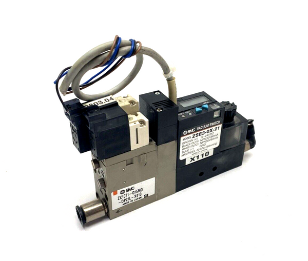 SMC ZSE3-0X-21 Vacuum Switch ZX1071-Q15MO-DP21L-X410 Ejector - Maverick Industrial Sales