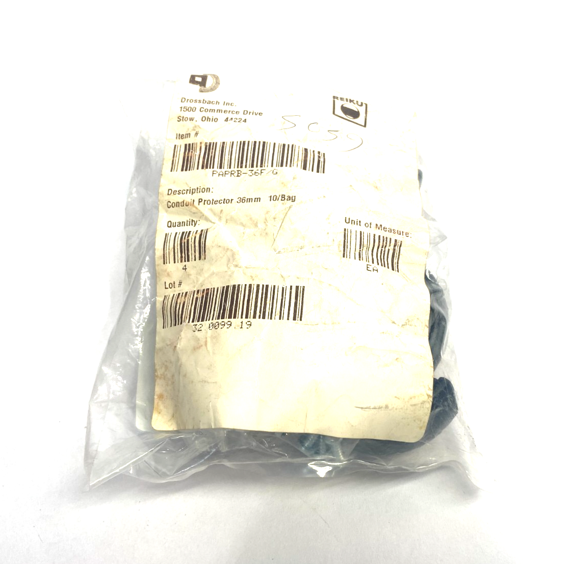Reiku PAPRB-36F/G Tubing/Conduit Protector Black 0.360" PKG OF 4 - Maverick Industrial Sales