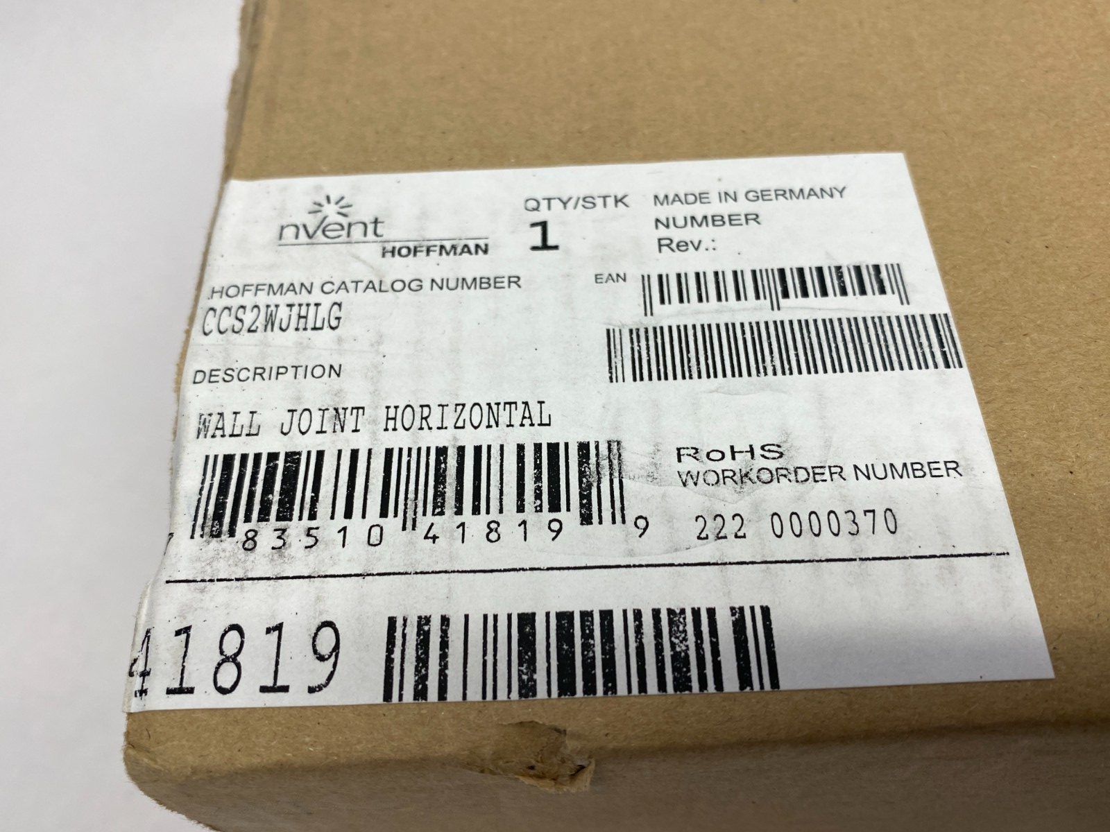Hoffman CCS2WJHLG Compact Horizontal 2-Wall Joint Rotational White Aluminum - Maverick Industrial Sales