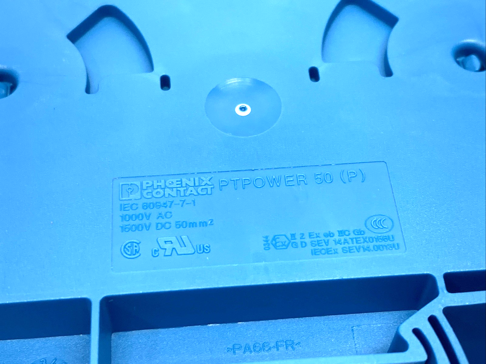 Phoenix Contact PTPOWER 50 P BU High-Current Terminal Block 150A, Blue 3260066 - Maverick Industrial Sales
