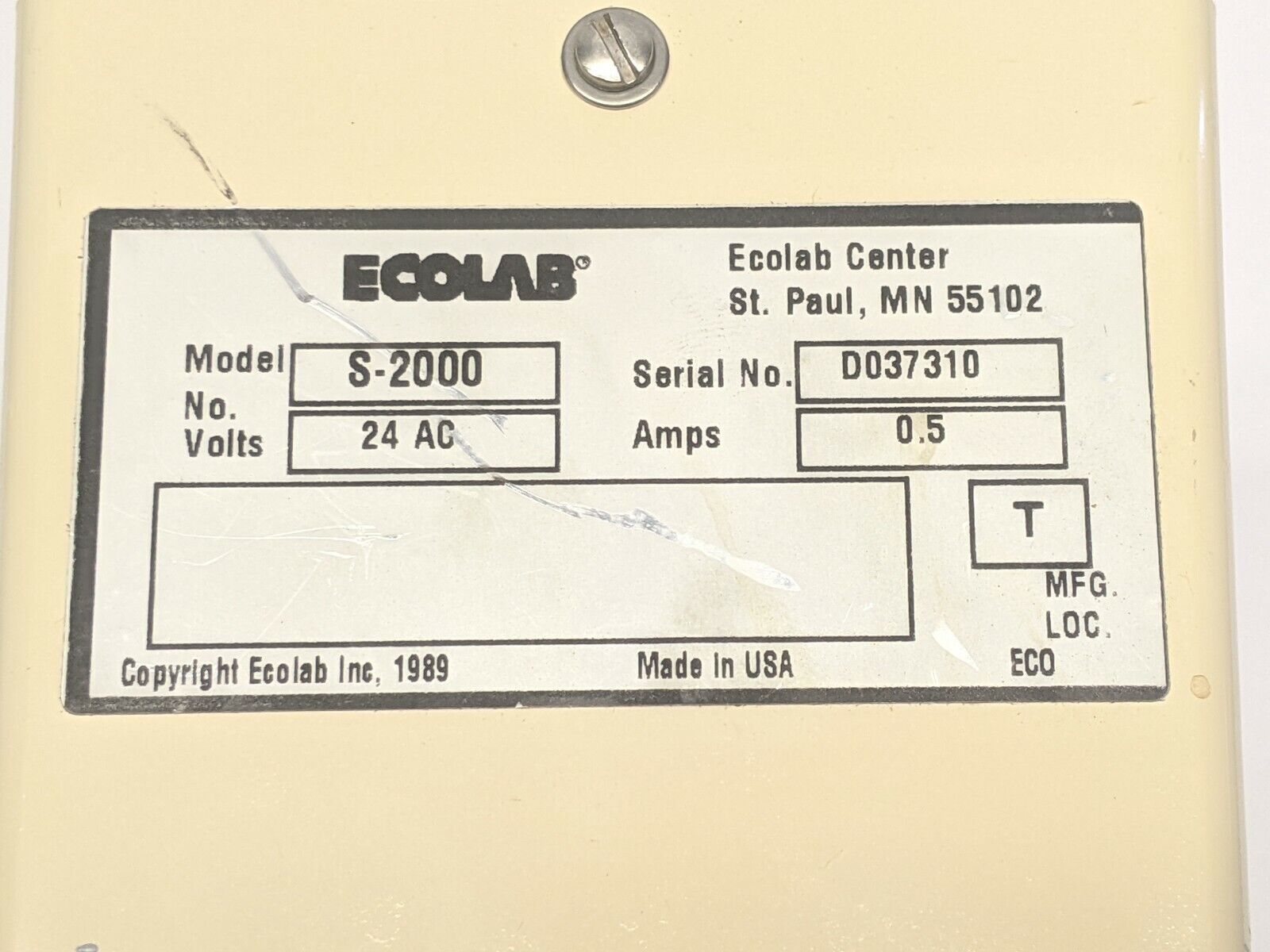 Ecolab S-2000 Sensatron 2000 - Maverick Industrial Sales