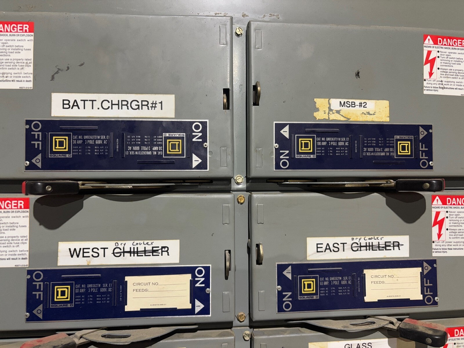 Square D QED 2 Power Style Switchboard, 3000A, (2) QMB364W, (2) QMB362TW - Maverick Industrial Sales