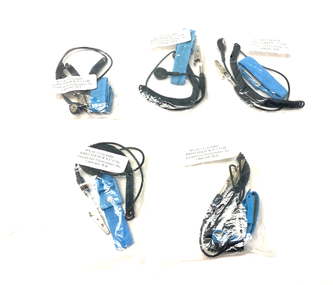 Ground Zero Electrostatics WS-AE-713-6-4MM Adjustable Grounding Strap LOT OF 5 - Maverick Industrial Sales