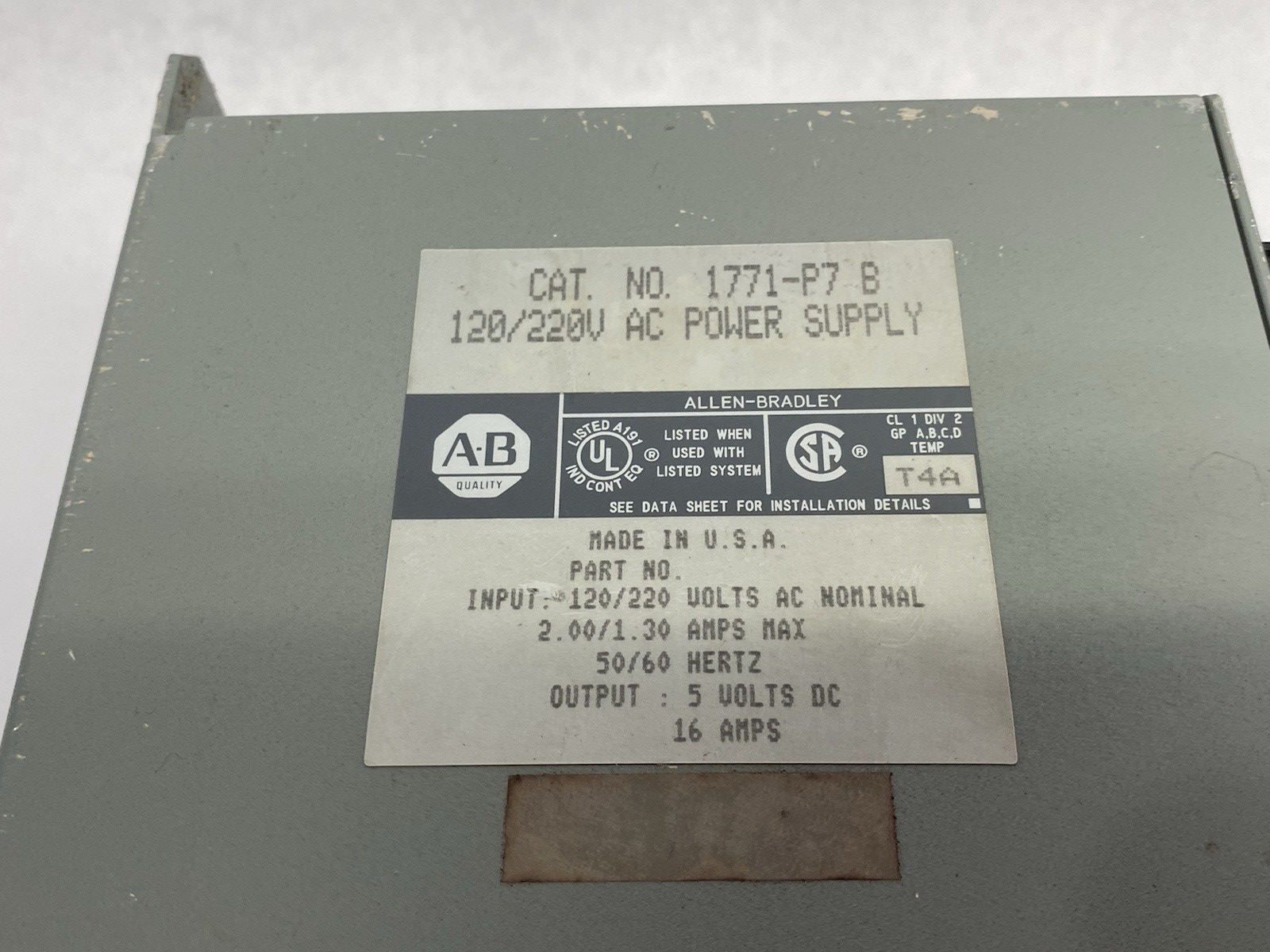 1771-P7 | Allen Bradley Power Supply Units LOT OF 3 - Used - Maverick Industrial Sales