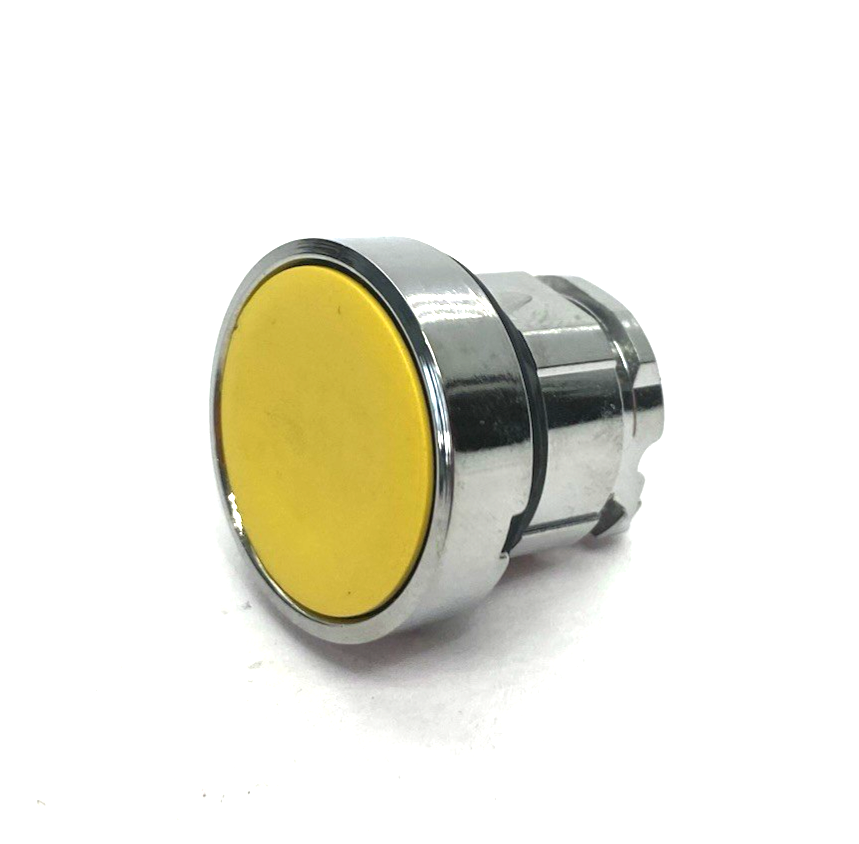 Schneider Electric ZB4BH05 Harmony XB4 22mm Pushbutton, Metal Yellow Flush - Maverick Industrial Sales