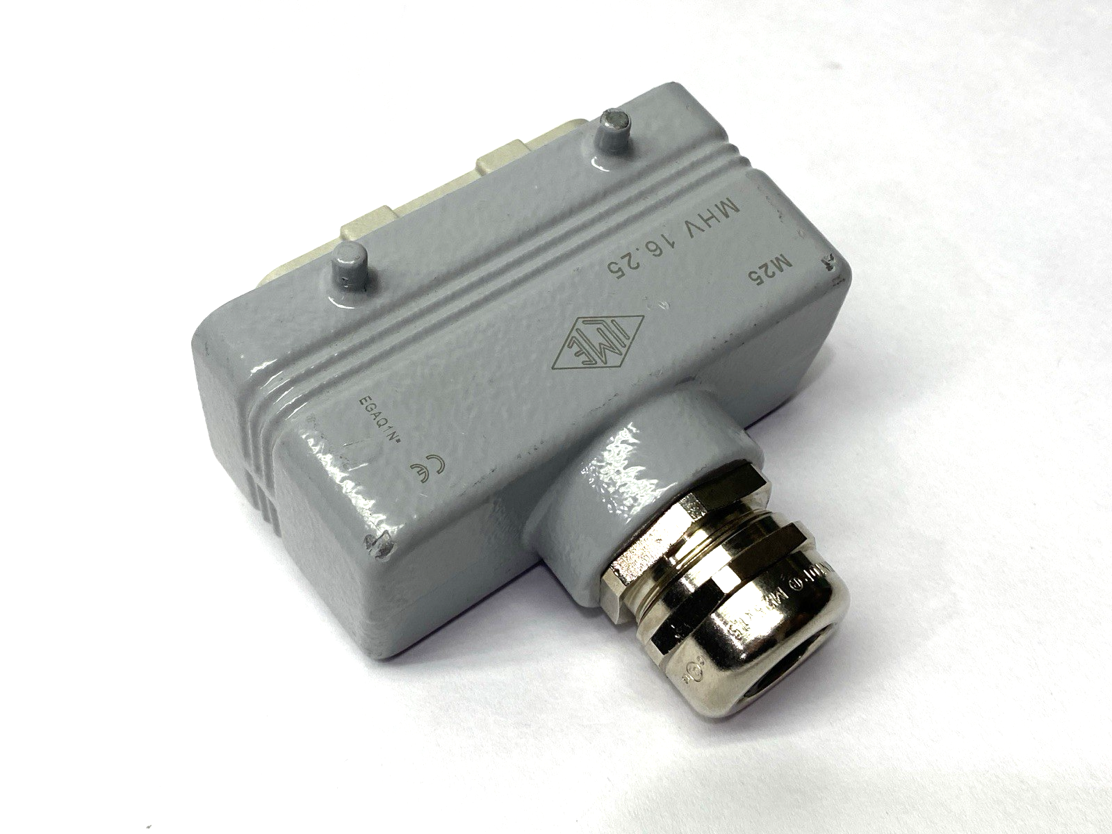 ILME CPM-06 Male Rectangular Insert 6-Pin w/ MHV-16.25 Connector Hood M25 Entry - Maverick Industrial Sales