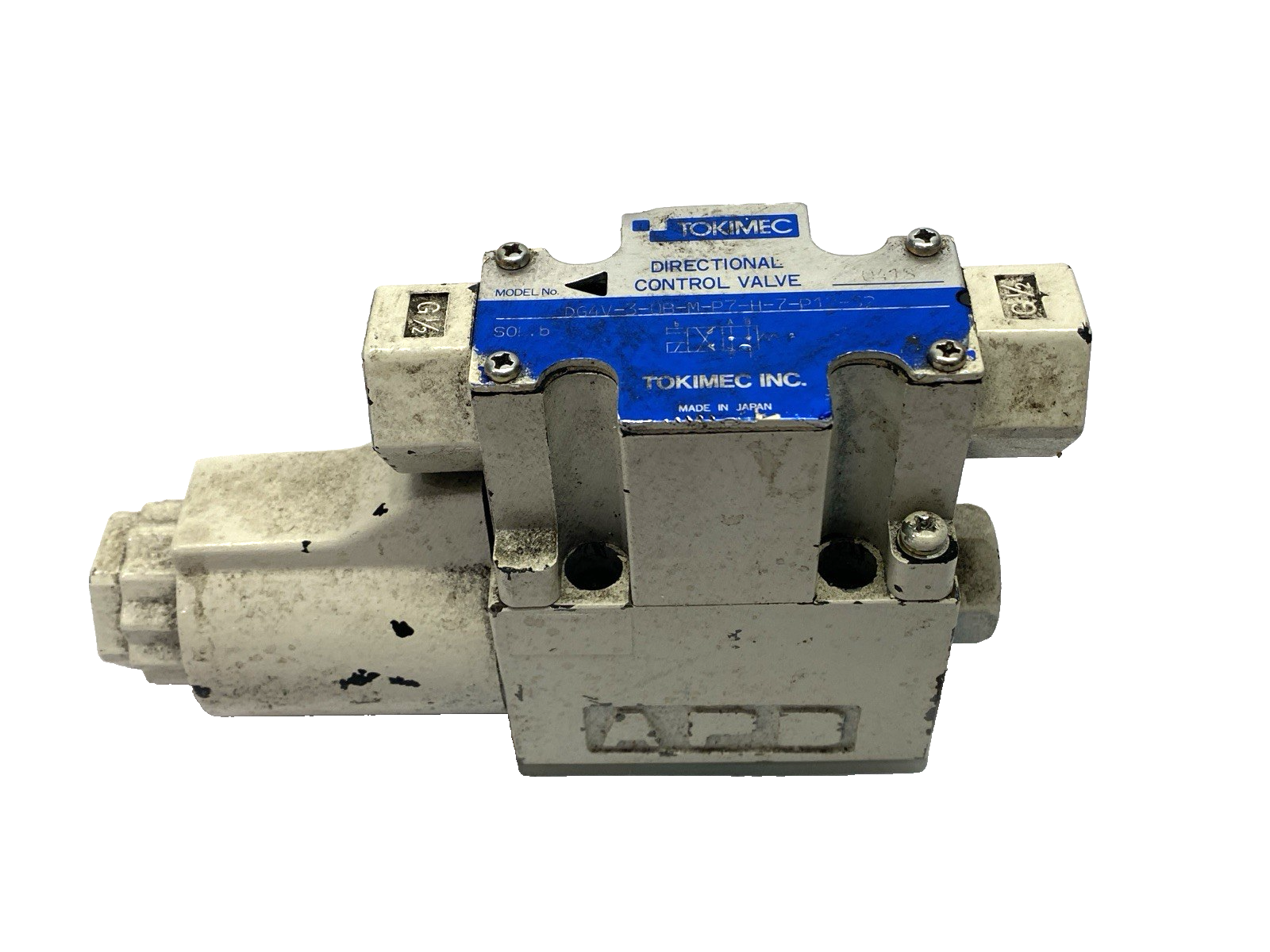 Tokimec DG4V-3-0B-M-P7-H-7-P12-52 Solenoid Directional Control Valve 1/2" Ports - Maverick Industrial Sales